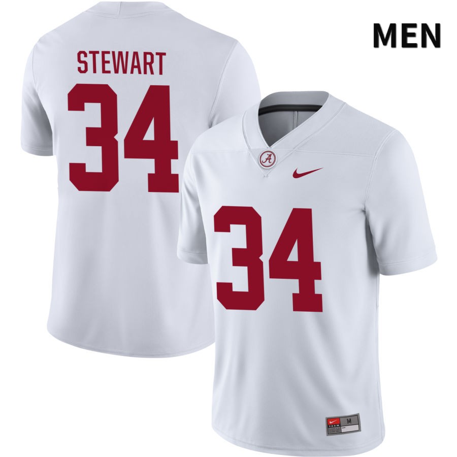 Alabama Crimson Tide Men's Mekiel Stewart #34 NIL White 2022 NCAA Authentic Stitched College Football Jersey YN16C25OI